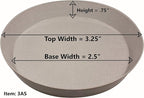 10 3inch (2.5in Base) Plant Saucers - Terra Cotta Colored Polypropylene Made in USA