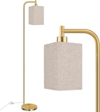 Square Lampshades Set of 2, Linen Lampshades L6.3"x W6.3" x H9.84" High, Easy Assembly Replacement Fabric Shades for Table Lamps Floor Lamps, Beige Color