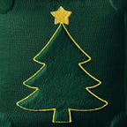 DFXSZ Christmas Pillow Covers 18x18 Yellow Star Green Christmas Tree Decoration Soft Plush Faux Fur Jacquard Throw Pillows for Bedroom Sofa Holiday Festivals Winter Home Decor PTK063A18