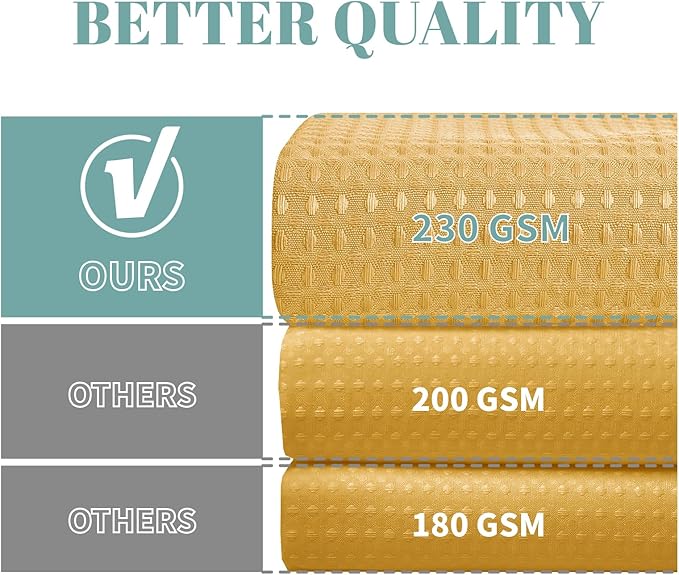Gold No Hook Waffle Weave Shower Curtain with snap-in Liner Replacement, 230GSM Waterproof Fabric Hotel Shower Curtain Set for Bathroom, Through Mesh Top Window,71Wx86H
