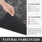 Yimobra Extra Large Door Mat 60x32, All-Weather Waterproof Non-Slip Welcome Matt Outdoor, Heavy Duty Non Slip Doormat for Entryway for Patio and Garage Indoor, Easy Clean, Mix Grey