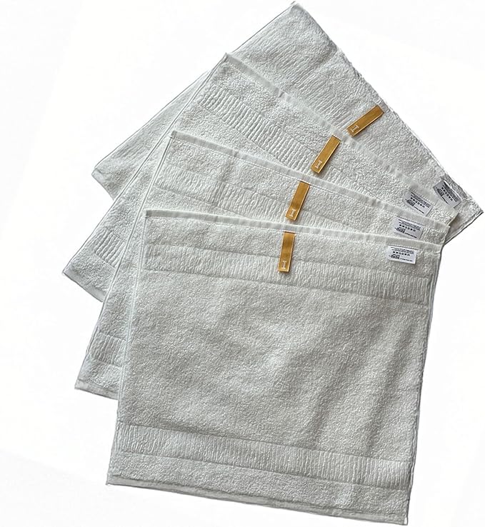 Highly Absorbent Organic Cotton Washcloths, Soft & Durable Face Towels, Made in Japan, Oeko-Tex Class 1 Certified, 7.1 x 7.1 inch, White, Pack of 4 – Proof of Purity