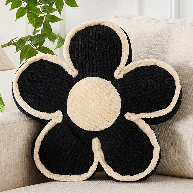 Flower Pillow Flowers Shaped Pillows Cushion Decorative Daisy Pillow for Bed Cute Throw Pillow Flower Floor Soft Seat Cushion 19.6