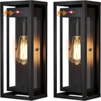 15" Motion Sensor Outdoor Wall Lights, 2 Pack Large Dusk to Dawn Outdoor Lights, 3 Lighting Modes Waterproof Anti-Rust Wall Sconces, Exterior Lighting Fixtures for Front Door, Porch, Garage