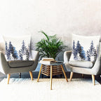 Decorative Throw Pillow Covers Set of 2 Cedar Forest Pillow Covers 18x18 inch Super Soft Short Plush Square Throw Pillows,Farmhouse Outdoor Pillow Covers for Couch Sofa Bed Living Room