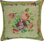 Charlotte Home Furnishings Floral Decorative Throw Pillow Cover 19x19 in, Amboise Floral French Country Couch Pillow Case, Home Decor Cozy Tapestry Cushion Cover, European Cotton Jacquard Woven