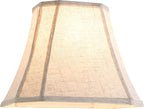 GO&SO 14 lnch Medium Lamp Shades Beige Oatmeal,Square Cut Comer Lamoshade for Floor and Table Lamps,8x14x11"(Spider) Natural Linen, Traditional Shade for Bedroom Easy Assembly Required (2 Pack)