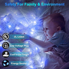350LED Christmas Lights Indoor Outdoor, 90ft 12 Modes Blue and Cool White LED String Lights with Timer Dimmable, Waterproof Tree Lights for Xmas Patio Yard Fence Wedding Bedroom Garden Decor
