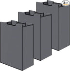 Bonuci 3 Pcs Laundry Sorter Replacement Bags Hamper Cart Removable Replacement Laundry Storage Organizer Bag Hamper Liner, No Hooks 14.76 x 8.66 x 21.65 Inch (Dark Gray)