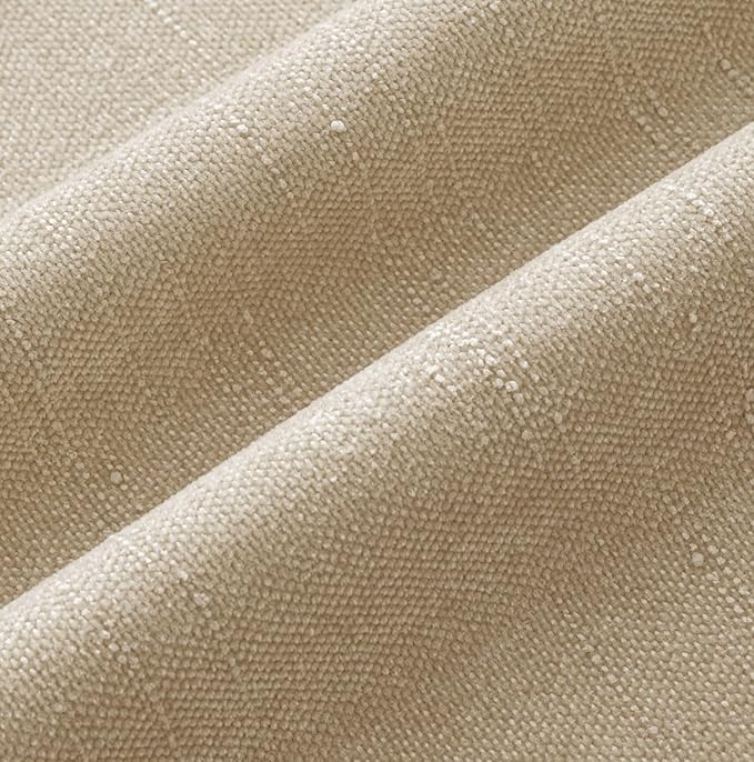 MIULEE Pack of 2 Decorative Throw Pillow Covers Soft Chenille Throw Pillows Solid Textured Cushion Covers for Couch Sofa Bedroom Living Room 20x20 Inch, Beige