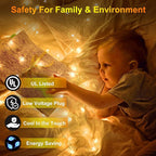 1500 LED Christmas Lights Outdoor Use, 470ft 12 Modes Warm White LED String Lights with Timer Dimmable, Waterproof Christmas Lights for Tree Xmas Patio Yard Fence Balcony Garden Decorations