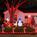 800 LED Christmas Lights Outdoor Indoor, String Lights for Outside with 8 Modes Waterproof, Plug in Twinkle Light Clear Wire for Xmas Tree, Patio, Garden, Party Decorations, Red