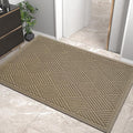 Sturdy Front Door Mat, Absorbent Muddy Dirt Resist Welcome Door Mats Outdoor Indoor, Stain and Fade Resistant, Non-Slip Rubber Backing Low Profile Doormat for Entryway, 36×24, Beige