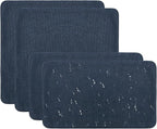 Outdoor Sunbrella Decorative Throw Pillow Covers Only, Pack of 4, 17"x17" & 20"x12" Water Repellent Replacement Lumbar Pillow Case for Patio, Couch, Sofa and Patio Furniture, Specrtum Indigo