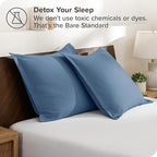 Bare Home Euro Pillow Sham Covers - Set of 2 - Premium 1800 Ultra-Soft Microfiber - Double Brushed - Bed Pillow Shams - Pillows Not Included (Set of 2, Coronet Blue)
