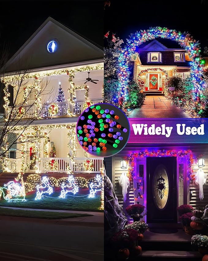 Smart Color Changing Halloween Lights, 206FT 600LED App Control RGB LED String Light with Remote & Timer, Music Sync Multiple Modes Twinkle Christmas Tree Light Waterproof Halloween Decorations