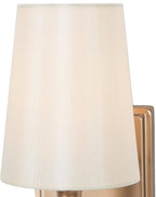 KSANA Sconces Wall Lighting, 1-Light Modern Gold Wall Sconces Indoor with White Fabric Shade, Wall Sconce Light Wall Lights for Bedroom, Living Room, Bathroom, Kitchen, Powder Room