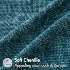 MIULEE Pack of 2 Couch Throw Pillow Covers 20x20 Inch Coastal Teal Modern Boho Accent Decorative Pillow Covers Soft Chenille Farmhouse Cushion Covers for Home Decor Bed Sofa Living Room