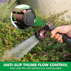RESTMO Heavy Duty Hose Nozzle, Metal Garden Water Hose Sprayer with 7 Watering Patterns, Thumb Control, On Off Valve, High Pressure Nozzle Sprayer for Watering Plants, Car and Pet Washing