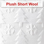 OTOSTAR Set of 2 Xmas Soft Plush Short Wool Velvet Decorative Throw Pillow Covers Rectangular Luxury Style Cushion Case Pillow Shell for Sofa Bedroom Tree and Snowflake White, 16x24 Inch