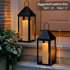 4" x 12" Large Waterproof Outdoor Flameless Candles Battery Operated LED Flickering Pillar Candles with Remote and Timer for Indoor Outdoor Lanterns, Off White, Long Lasting, Set of 2