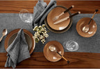 Solino Home Linen Table Runner 120 Inches Long - 100% Pure Linen Charcoal Grey Table Runner 14 x 120 Inch for Fall, Autumn, Halloween, Thanksgiving, Christmas - Milan Hemstitch