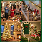 C9 Christmas String Lights Outdoor 50ft Vintage Christmas Tree Lights for Indoor Outdoor Roofline Patio Room Holiday Party Backyard Xmas Decoration, White Wire, 50+2 Bulbs