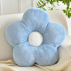 Pillows, Soft Flower Shaped Pillow with Home Decorative for Couch Chair Bed,Flower Floor Throw Pillows for Adults Bedroom Living Room (Grey Blue, 19.6 Inches)