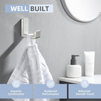 Angle Simple Towel Hook for Bathroom, SUS 304 Stainless Steel Shower Robe Coat Hook for Wall, Brushed Nickel