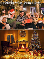 300 LED Christmas Lights Outdoor, 115FT Warm White Christmas Tree Lights with Remote Control, 8 Modes Fairy Light Plug in Outside IP65 Waterproof for Xmas Tree Patio Bedroom Holiday Party Wedding