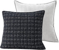 Luxury Tweed & Chenille Throw Pillow Covers – Set of 2 (18" x 18") with Soft and Luxurious Textures Decorative Throw Pillows for Couch, Bed, and Home Decor (Black)