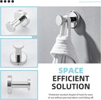 Angle Simple Single Bath Towel Hook, SUS304 Stainless Steel Round Coat Hook Wall Mounted, Robe Hanger for Kitchen Bathroom Polished Chrome