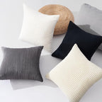 Topfinel Decorative Throw Pillow Covers Cushion Cases,Set of 4 Soft Velvet Modern Double-Sided Designs,Mix and Match for Boho Farmhouse Fall Home Decor(26x26 inch, White/Black)