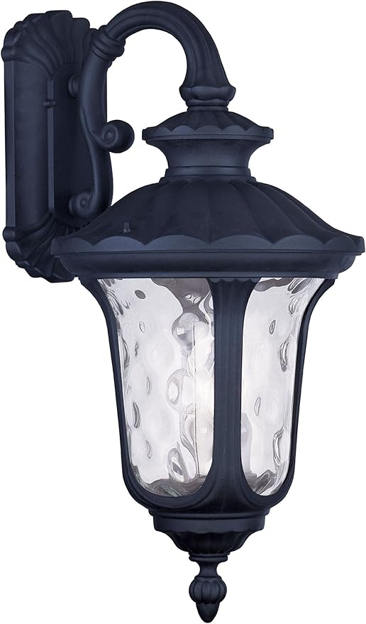 Livex Lighting 7857-14 Oxford 3 Light Outdoor Wall Lantern, Black, 22.5 in x 11 in x 22.5 in