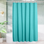 AmazerBath Teal Shower Curtain Waffle Textured, Turquoise Shower Curtains for Bathroom, Thick Fabric Heavy Duty 240GSM, Hotel Quality Bathroom Shower Curtains, Premium Polyester, 72 x 72 Inches