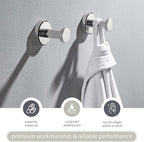 Angle Simple Bathroom Towel Hooks, SUS 304 Stainless Steel Coat Wall Hooks, Polished Chrome, 2 Pack