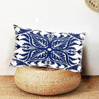 Decorative Throw Pillow Covers Set of 2 Blue Pillow Covers 12x20 inch Short Plush Floral Flower Throw Pillows,Farmhouse Cushion Covers Outdoor Pillow Covers for Couch Sofa Bed Living Room