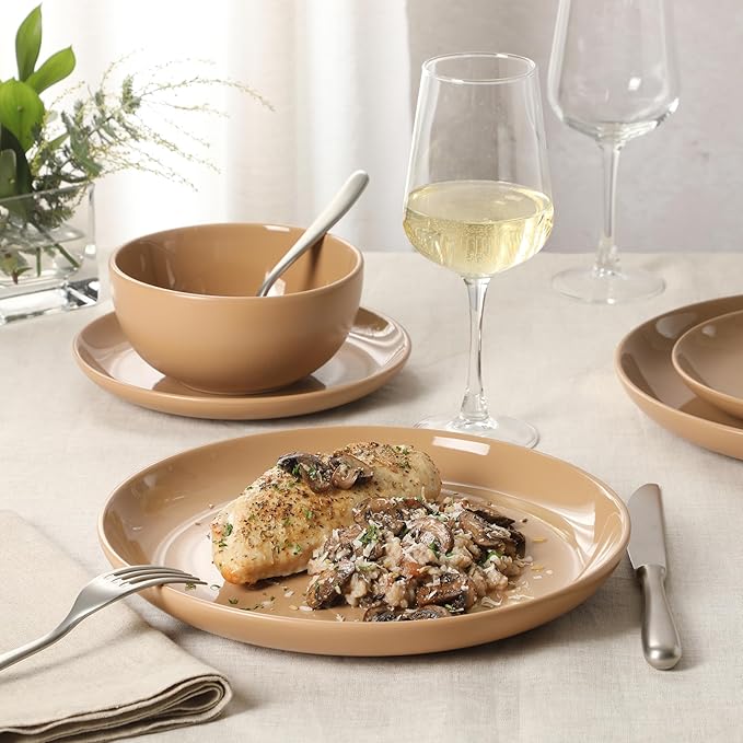 Gibson Home Rockaway Queenslane Plates and Bowls Dinnerware Sets