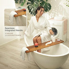 Tinamo Acacia Bathtub Caddy Tray Table | 39 x 9.75 x 2.5 Inch Large Bath Tub Tray Wooden | Anti-Tipping, Sustainable Tub Tray for Bathtub | Bathtub Accessories Holders for Bathtub (Acacia, 39x9.75)