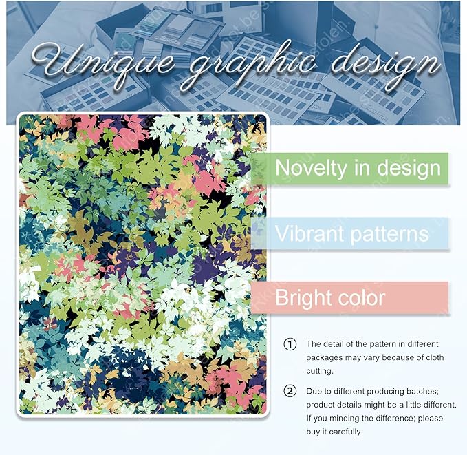 14 PCs Patio Cushion Covers for 7 PCs Outdoor Furniture Sectional Seating Sets Water Resistant Plus 2 Throw Pillows (Colorful Leaves, 23.6 * 23.6 * 3.5 in-14)