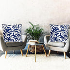 Decorative Throw Pillow Covers Set of 2 Blue Pillow Covers 18x18 inch Short Plush Couch Throw Pillow Cases Floral Throw Pillows,Farmhouse Outdoor Pillow Covers for Sofa Bed Living Room Car