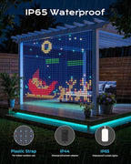 1040 RGBIC LEDs Smart Curtain Lights with DIY GIF, 9.8x6.6ft Color Changing Christmas Wall Lightss with APP, IP65 Waterproof String Fairy Lightss for Indoor Outdoor Bedroom Window Garage