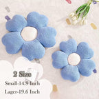 Flower Throw Pillow, Cute Flower Shaped Pillow Decorative Throw Pillow for Bed Couch, Soft Daisy Pillows Floor Seating Cushion Cushions (19.6 Inch Blue)