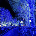 2 Pack Christmas Lights Outdoor, Total 200FT 600LED Christmas Tree Lights with 8 Modes Waterproof, Green Wire String Twinkle Lights for Indoor Home Garden Xmas Party Holiday Decorations, Blue