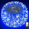 300LED Chrstmas Lights, 75ft Indoor Outdoor Christmas String Lights with 12 Modes, Blue LED String Lights with Timer Dimmable Waterproof for Outside Tree Fence Garden Xmas Wedding Party Decor Blue