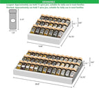 Expandable Metal Spice Drawer Organizer,3-Tier Slanted Seasoning Jars Tray for Kitchen Cabinet Drawers Insert/Countertop (Jars not included)-3Tier,2packs/White