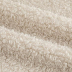 Pack of 2 Curly Teddy Wool Faux Fur Throw Pillow Covers Fuzzy Accent Soft Sherpa Pillowcases Sheepskin Fleece Decorative Cushion Case for Sofa Couch Living Room 18x18 Inch Neutral Light Beige