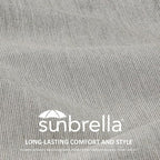 Sunbrella Decorative Outdoor Water Repellent Throw Pillows with Inserts, Set of 4, 18" x18" Pillows for Patio, Backyard, Bed, Couch, and Patio Furniture, Specrtum Pebble