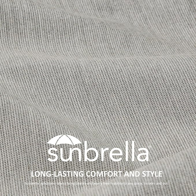Sunbrella Decorative Outdoor Water Repellent Throw Pillows with Inserts, Set of 4, 20" x12" Pillows for Patio, Backyard, Bed, Couch, and Patio Furniture, Specrtum Pebble