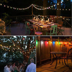 40FT LED Outdoor String Lights Waterproof, G40 LED Globe Outdoor Lighting for Patio with 27 Edison Vintage Shatterproof Bulbs, Connectable Backyard Lights for Garden, Bistro, Porch, Cafe
